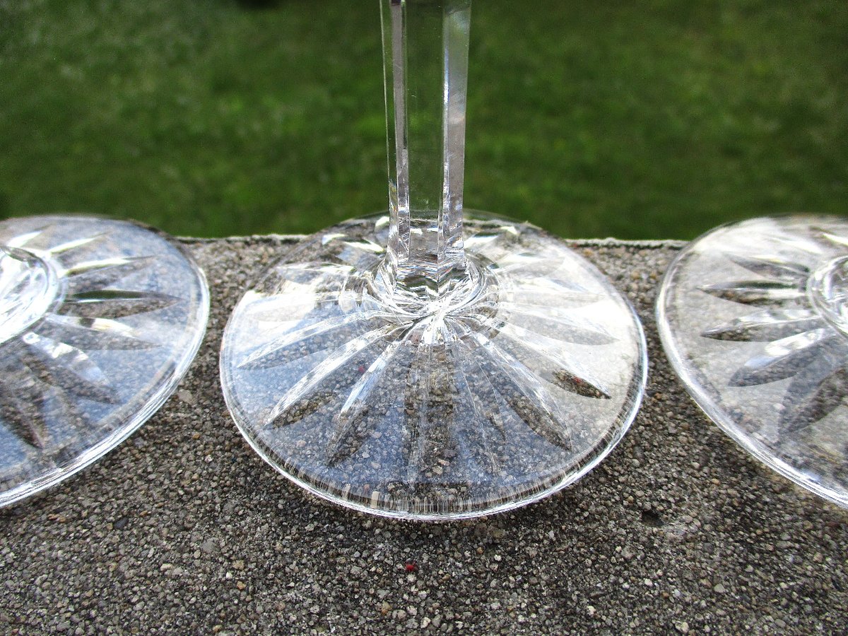 Saint Louis, 7 Beautiful Sammy-style Champagne Flutes In Perfect Saint-louis Crystal Condition.-photo-3