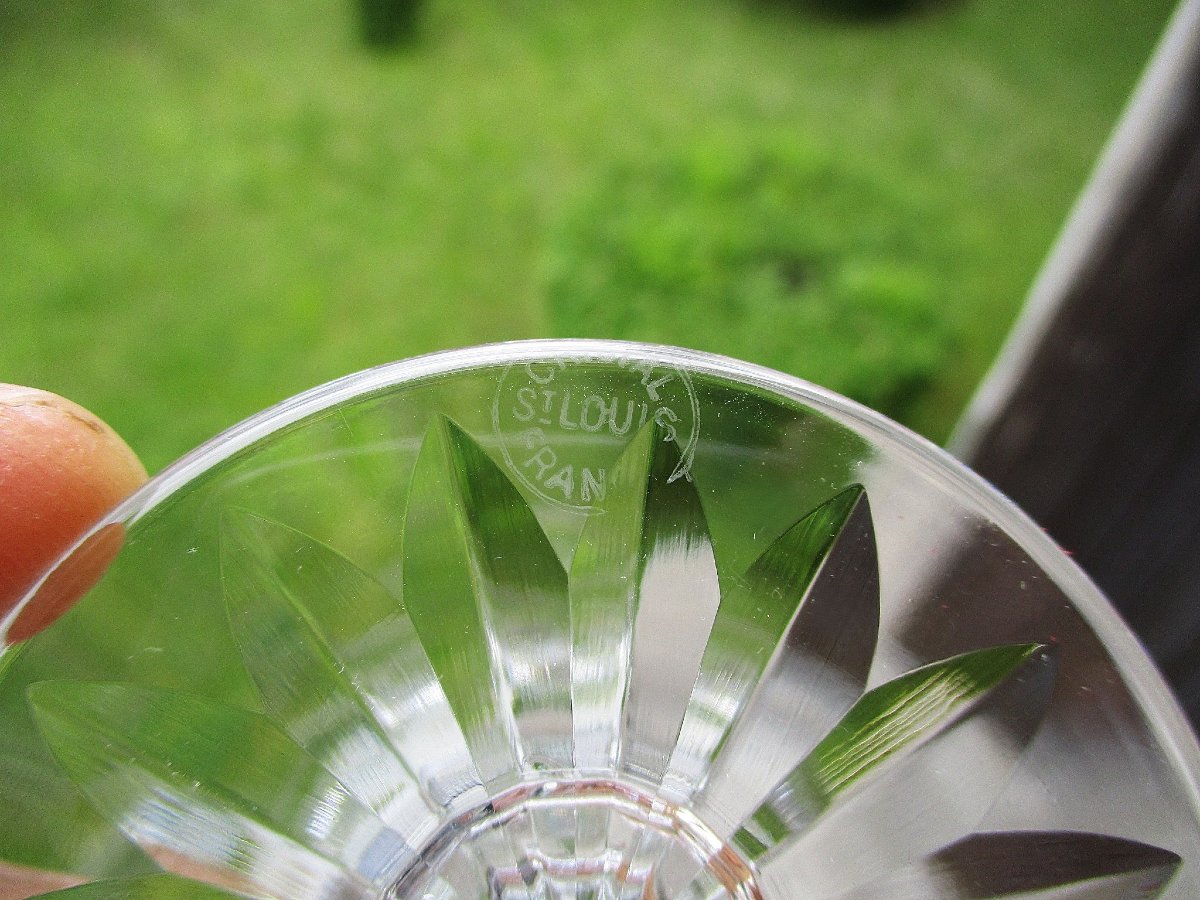 Saint Louis, 7 Beautiful Sammy-style Red Wine Glasses In Perfect Saint-louis Crystal Condition.-photo-6