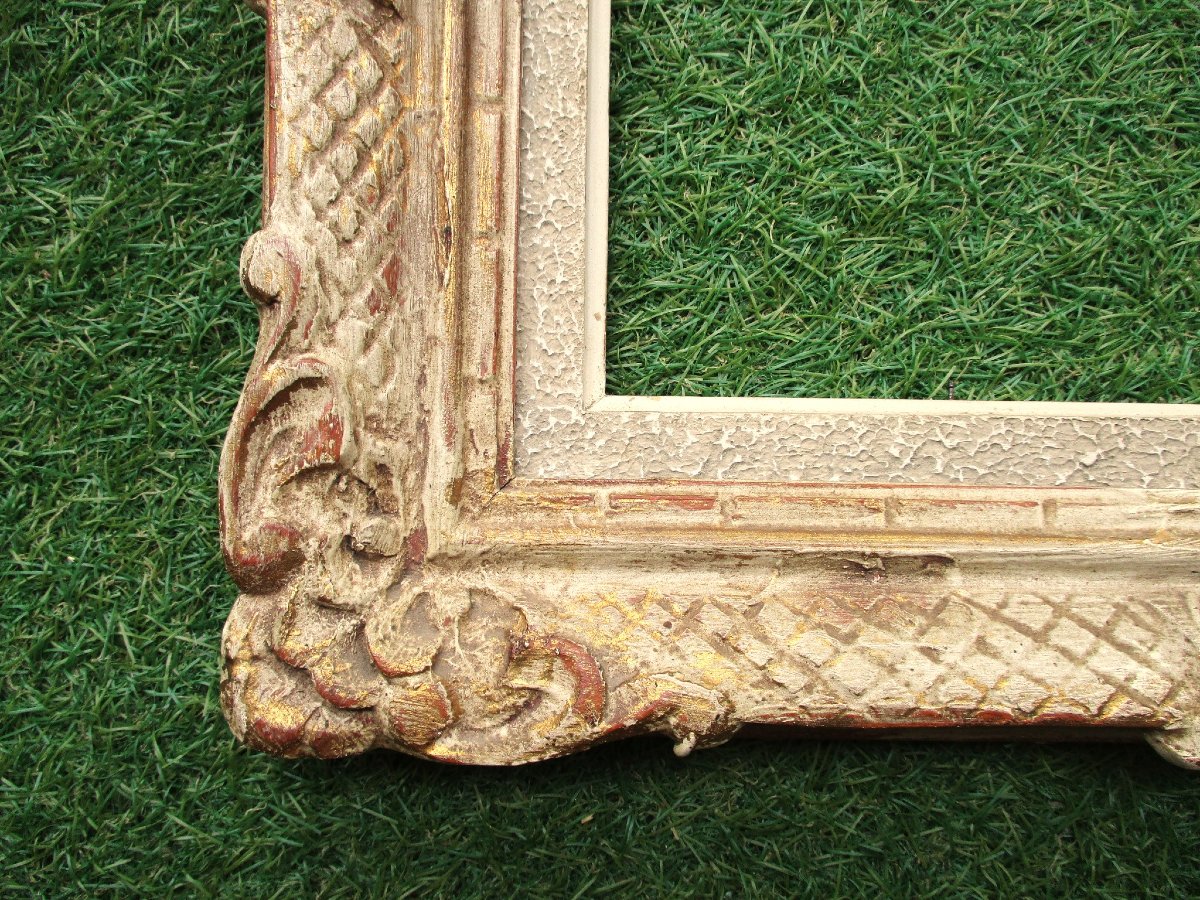 Old Montparnasse Frame Circa 1940 Format 3p Rabbet Dimensions: 27.4 X 19.5 Cm.-photo-2