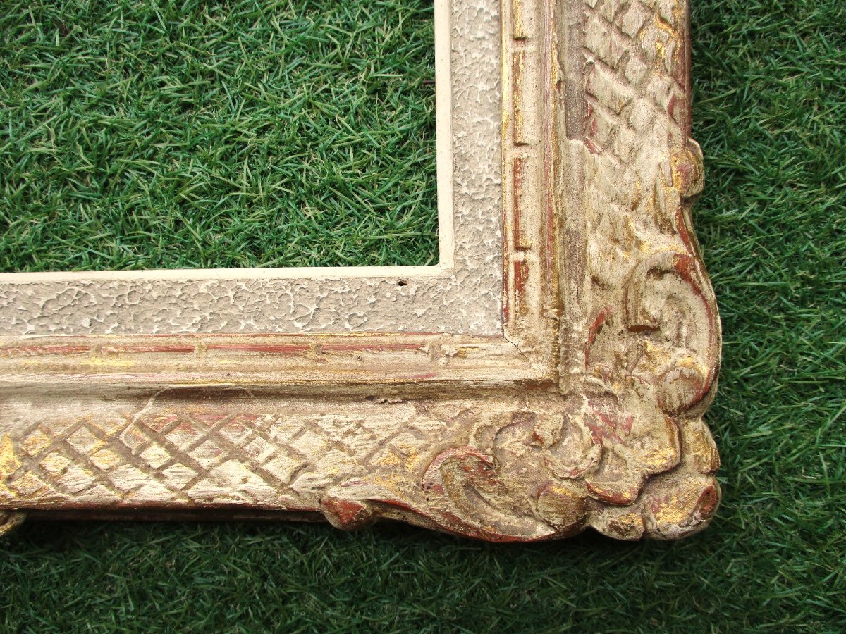 Old Montparnasse Frame Circa 1940 Format 3p Rabbet Dimensions: 27.4 X 19.5 Cm.-photo-1