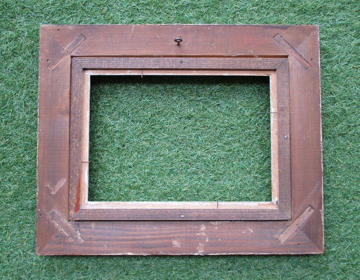 Old Montparnasse Frame Circa 1940 Format 3p Rabbet Dimensions: 27.4 X 19.5 Cm.-photo-2