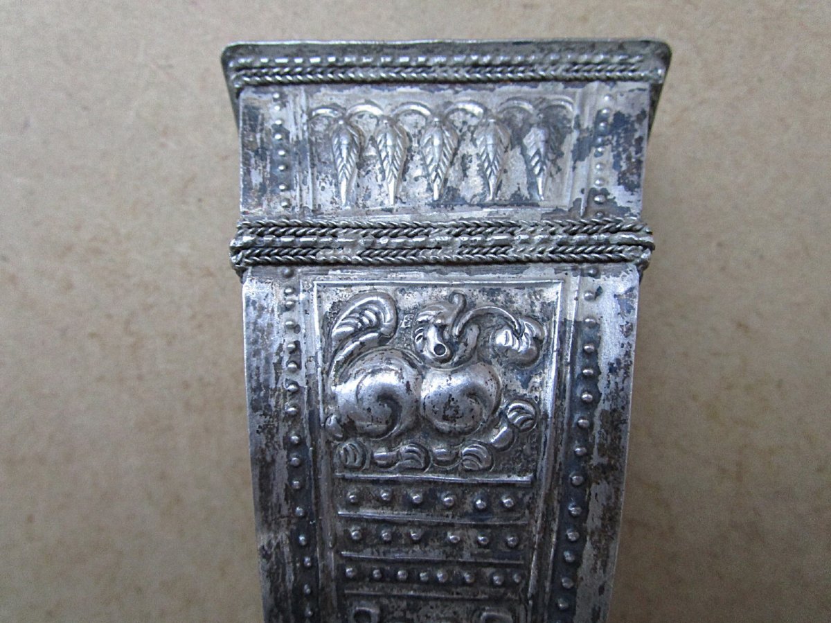19th-century Betel Leaf Case Or Box Made Of Solid Silver, From China, Thailand, Vietnam, Or Cambodia-photo-7
