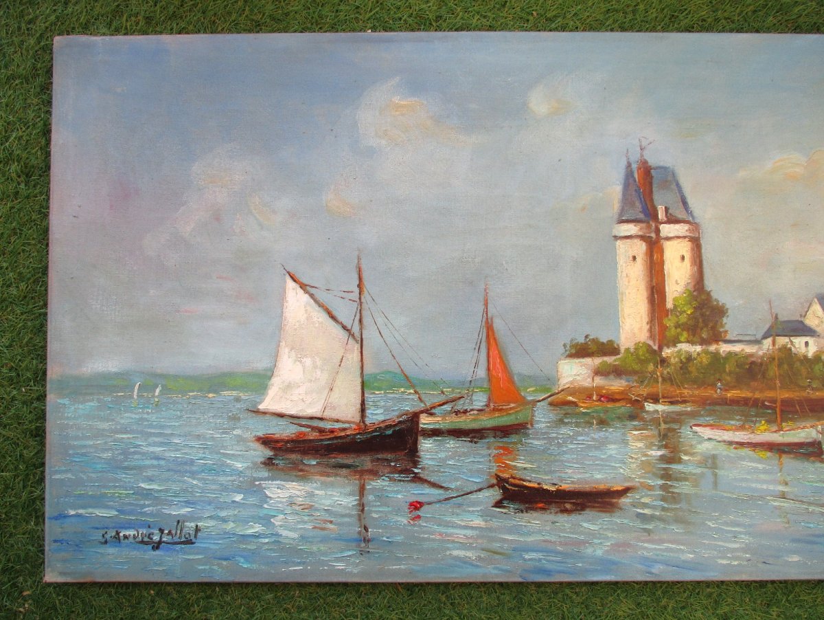 Saint Servan-sur-mer, Saint-malo: A Beautiful Breton Seascape By André Jallot, Circa 1940.-photo-3