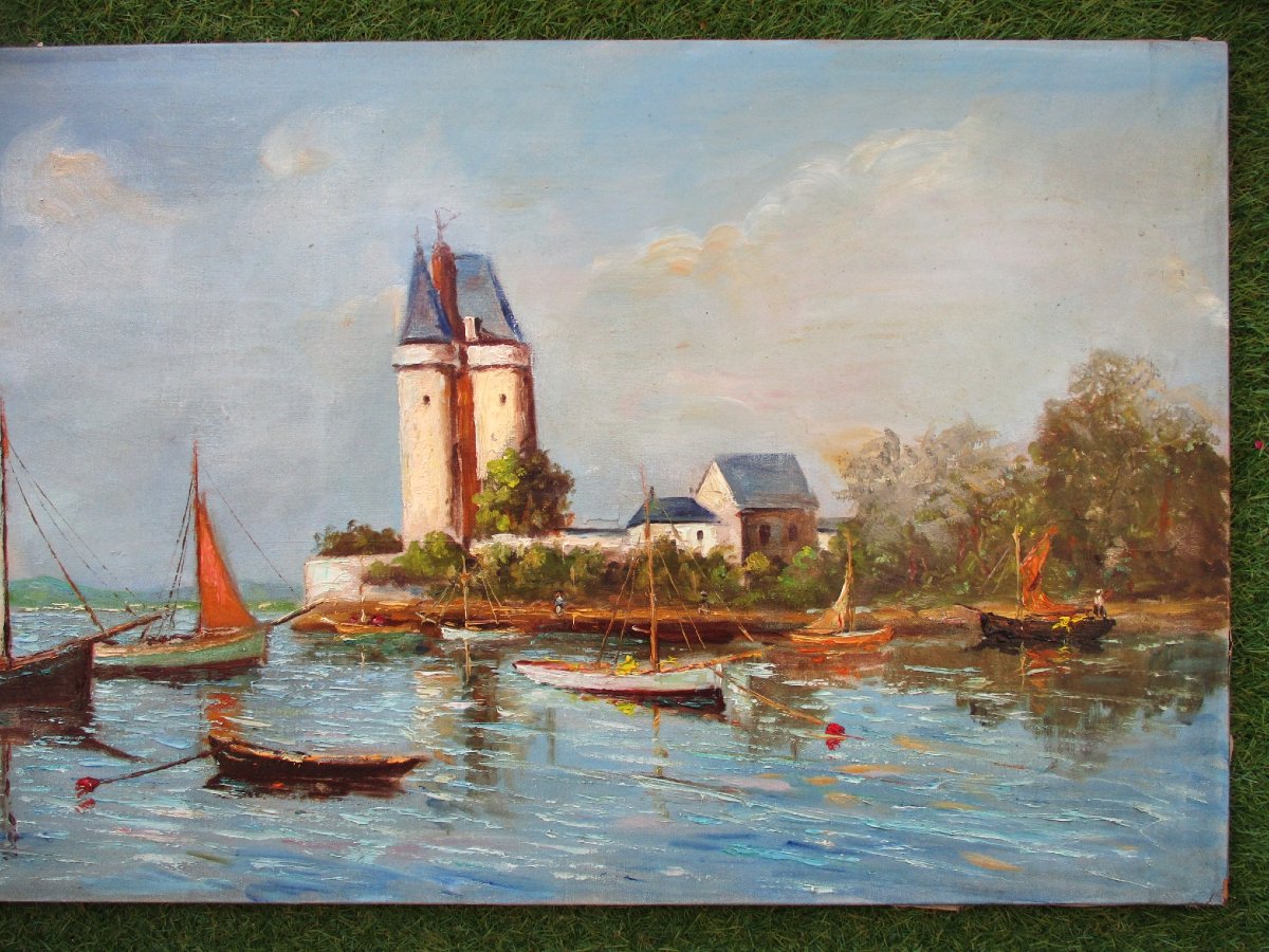 Saint Servan-sur-mer, Saint-malo: A Beautiful Breton Seascape By André Jallot, Circa 1940.-photo-4
