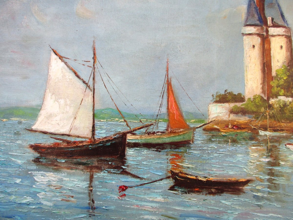 Saint Servan-sur-mer, Saint-malo: A Beautiful Breton Seascape By André Jallot, Circa 1940.-photo-2