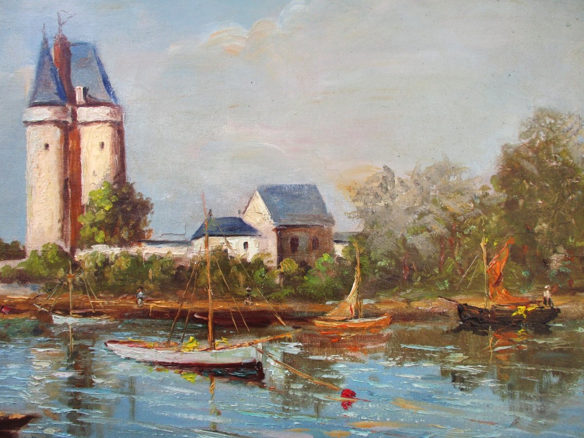 Saint Servan-sur-mer, Saint-malo: A Beautiful Breton Seascape By André Jallot, Circa 1940.-photo-3