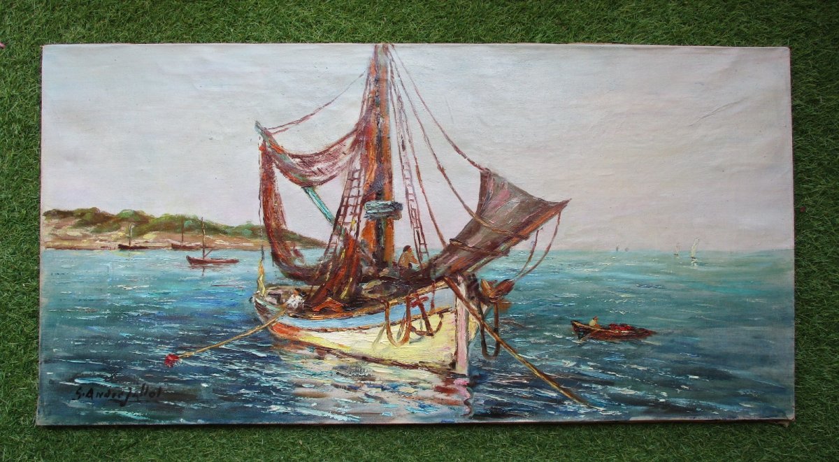Saint Servan-sur-mer, Saint-malo: A Beautiful Breton Seascape By André Jallot, Circa 1940.