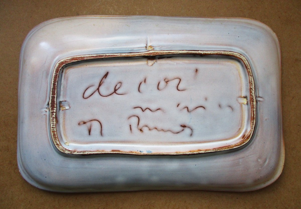Kurt And Monique Brunner, Signed Shellfish Platter, Vintage Ceramic, Circa 1950–1960, Vallauris-photo-3