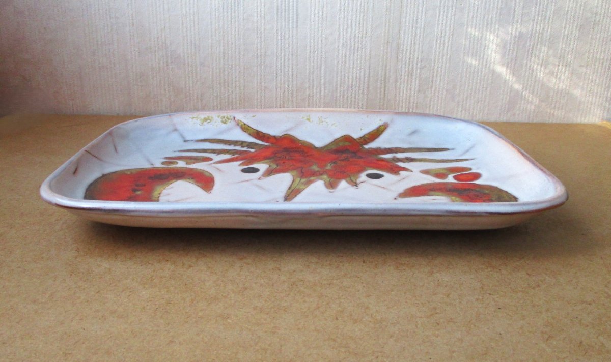 Kurt And Monique Brunner, Signed Shellfish Platter, Vintage Ceramic, Circa 1950–1960, Vallauris-photo-2