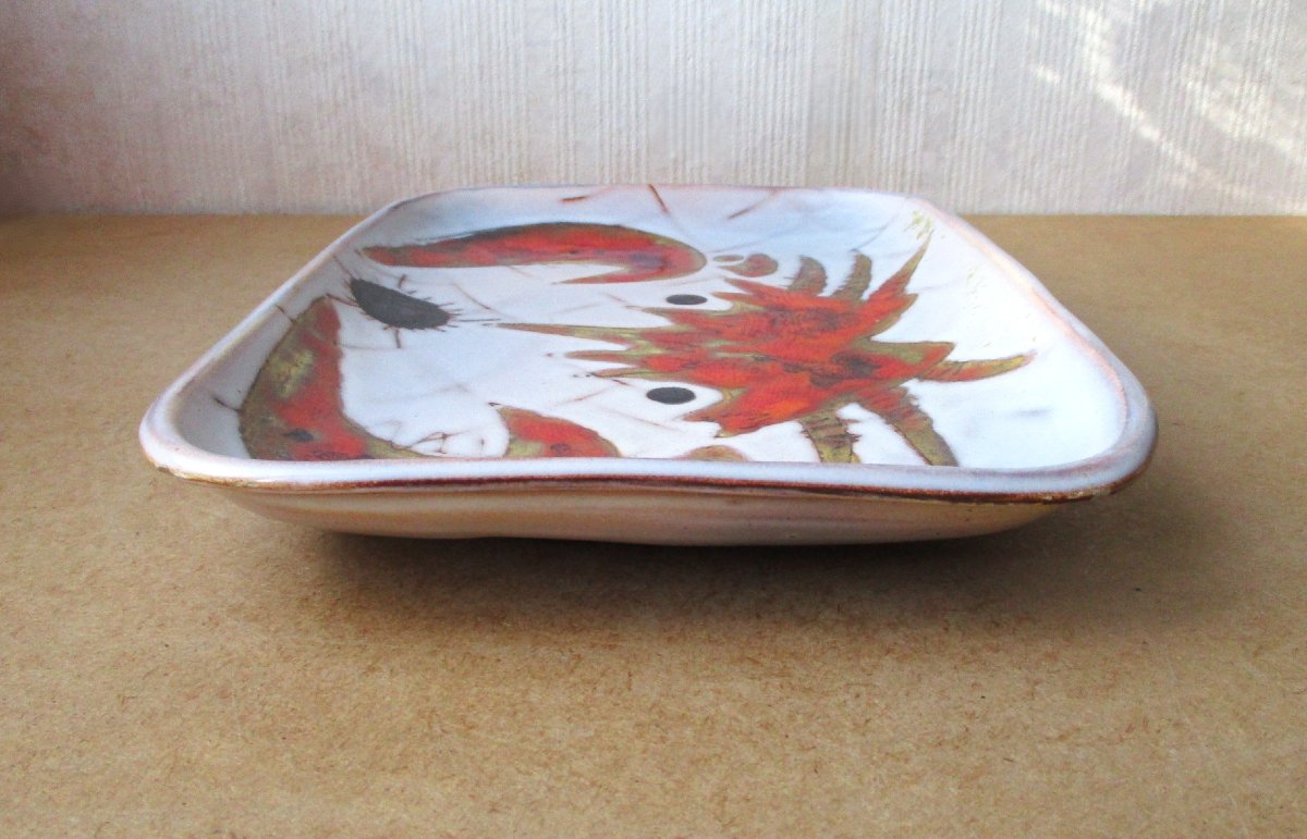 Kurt And Monique Brunner, Signed Shellfish Platter, Vintage Ceramic, Circa 1950–1960, Vallauris-photo-3