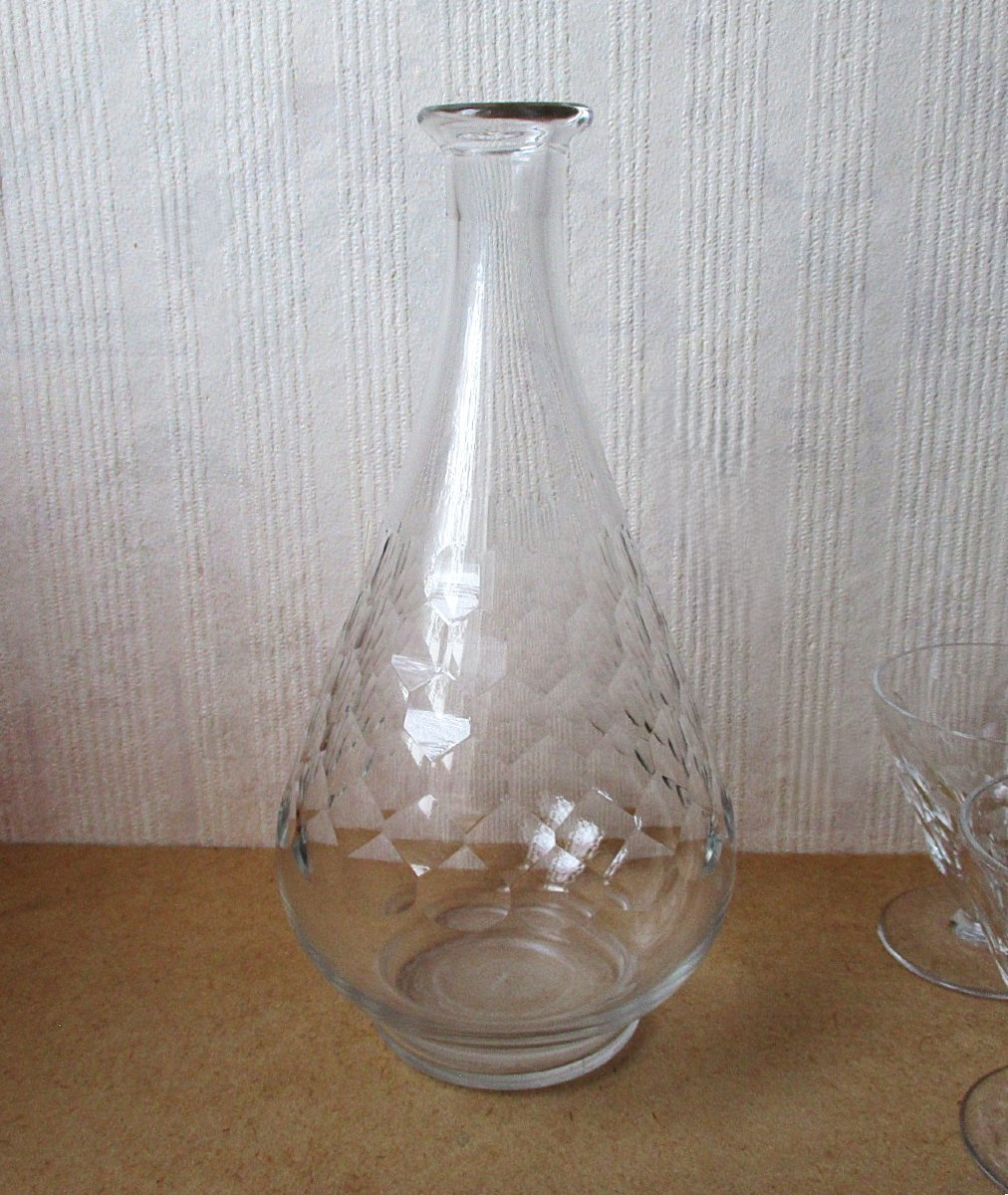 A Set Of Baccarat Art Deco "brindisi" Crystal Glasses In Perfect Condition.-photo-5