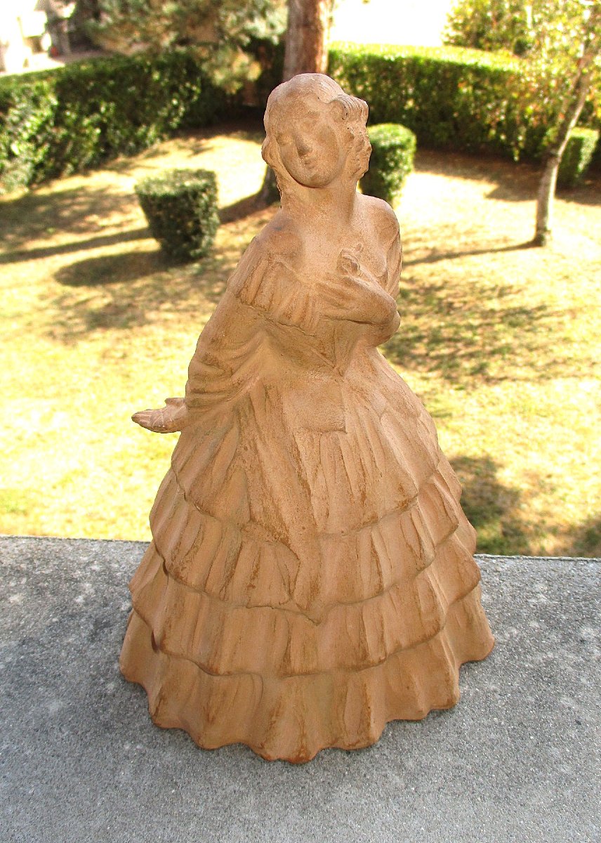Fanny Rozet (1881–1958) — “elegant In The Truest Sense Of The Word,” A Romantic Art Deco Terracotta Sculpture.-photo-2