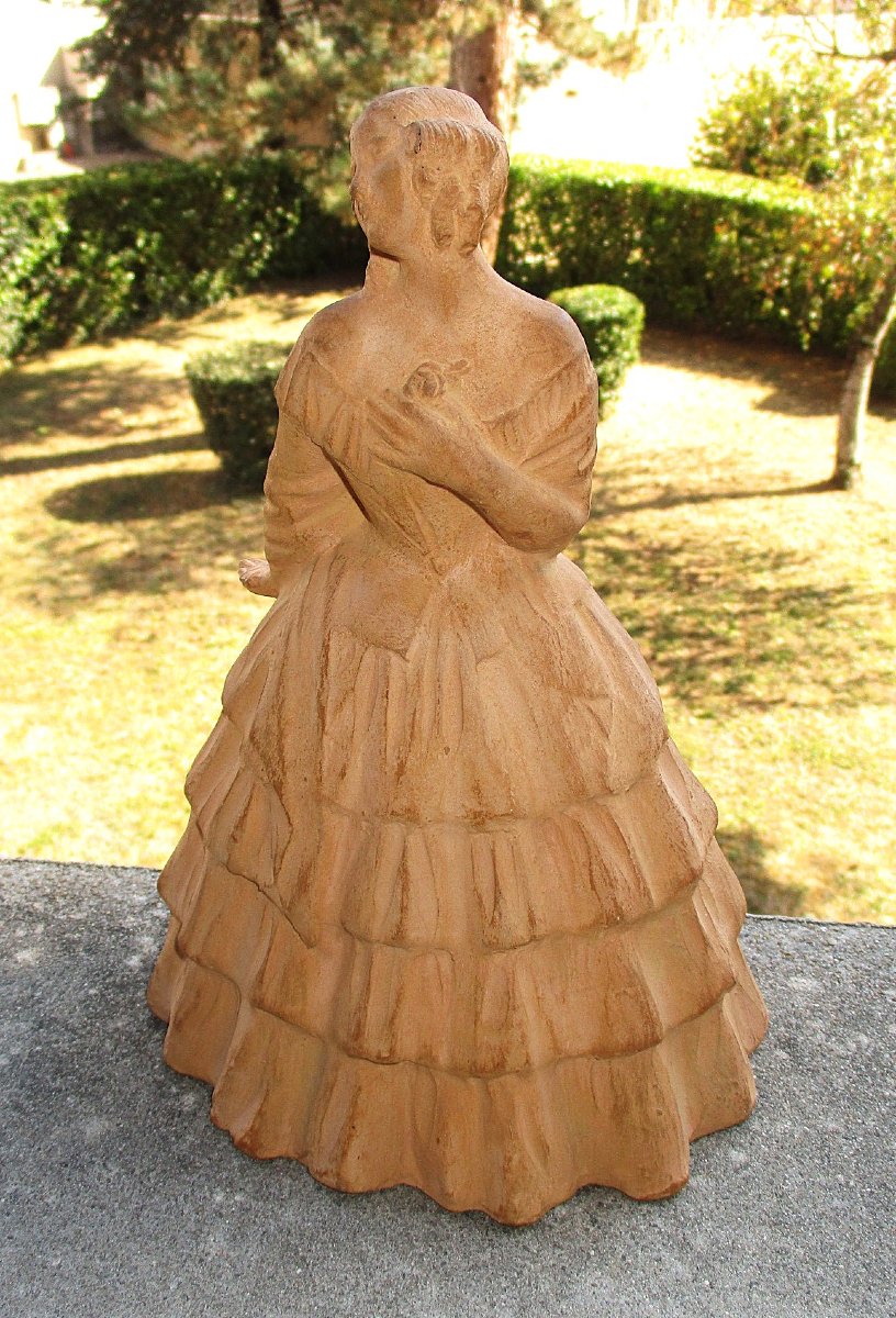 Fanny Rozet (1881–1958) — “elegant In The Truest Sense Of The Word,” A Romantic Art Deco Terracotta Sculpture.-photo-3