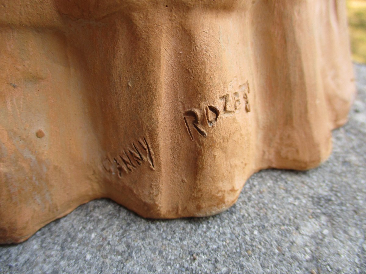 Fanny Rozet (1881–1958) — “elegant In The Truest Sense Of The Word,” A Romantic Art Deco Terracotta Sculpture.-photo-4