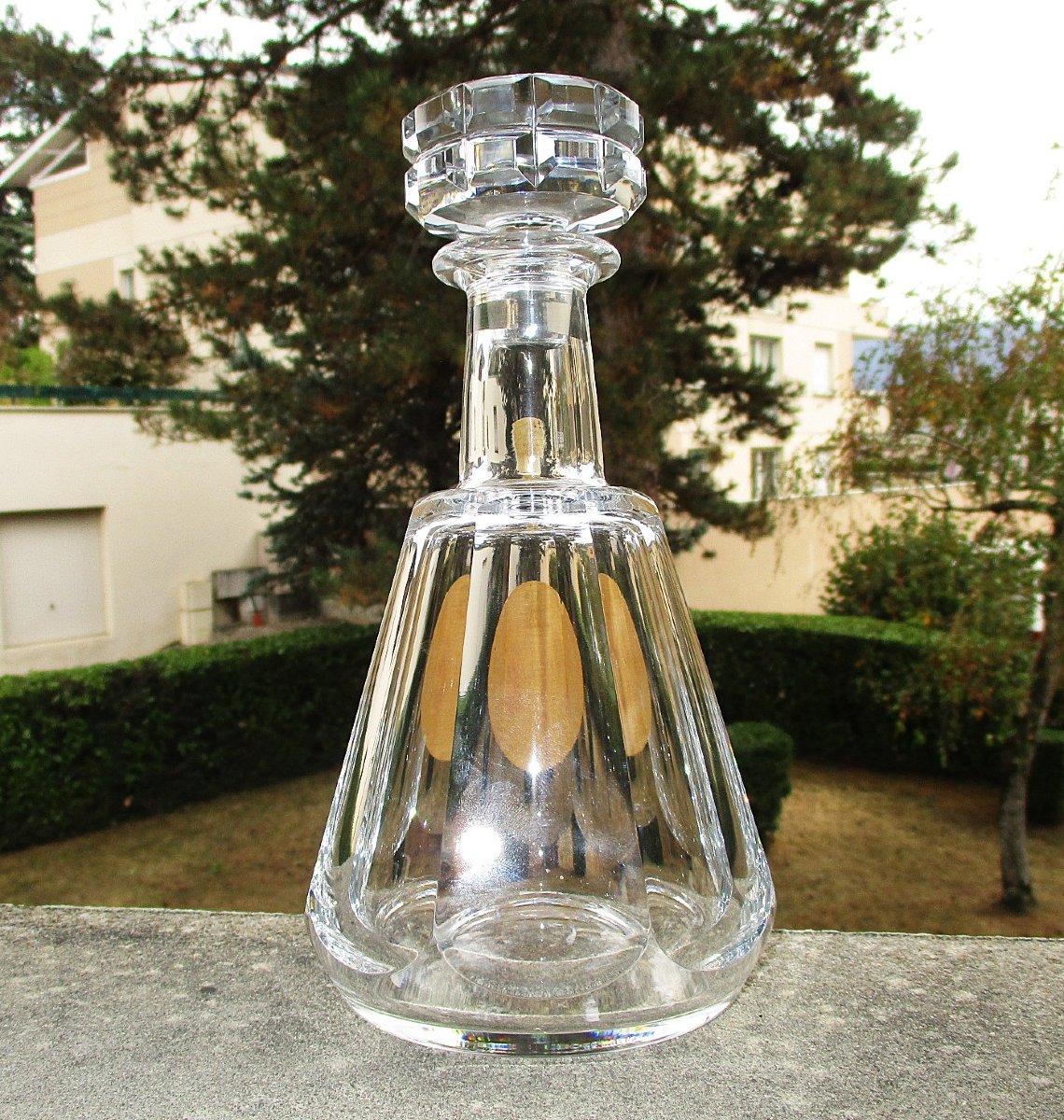 A Beautiful Courvoisier Cognac Decanter Made Of Baccarat Crystal, The Talleyrand Model, In Perfect Condition.-photo-3