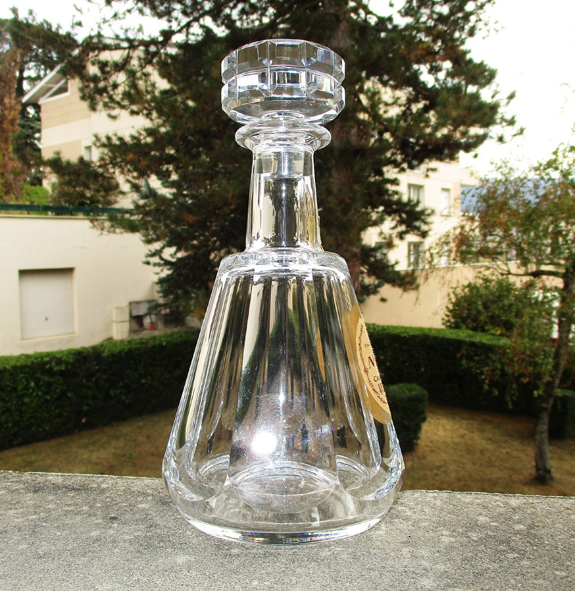 A Beautiful Courvoisier Cognac Decanter Made Of Baccarat Crystal, The Talleyrand Model, In Perfect Condition.-photo-4