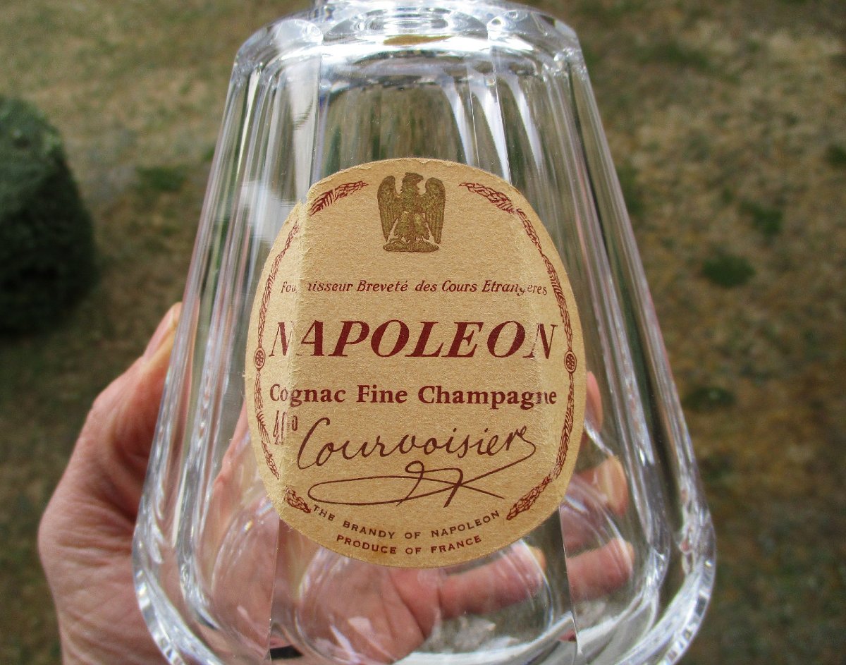 A Beautiful Courvoisier Cognac Decanter Made Of Baccarat Crystal, The Talleyrand Model, In Perfect Condition.-photo-1