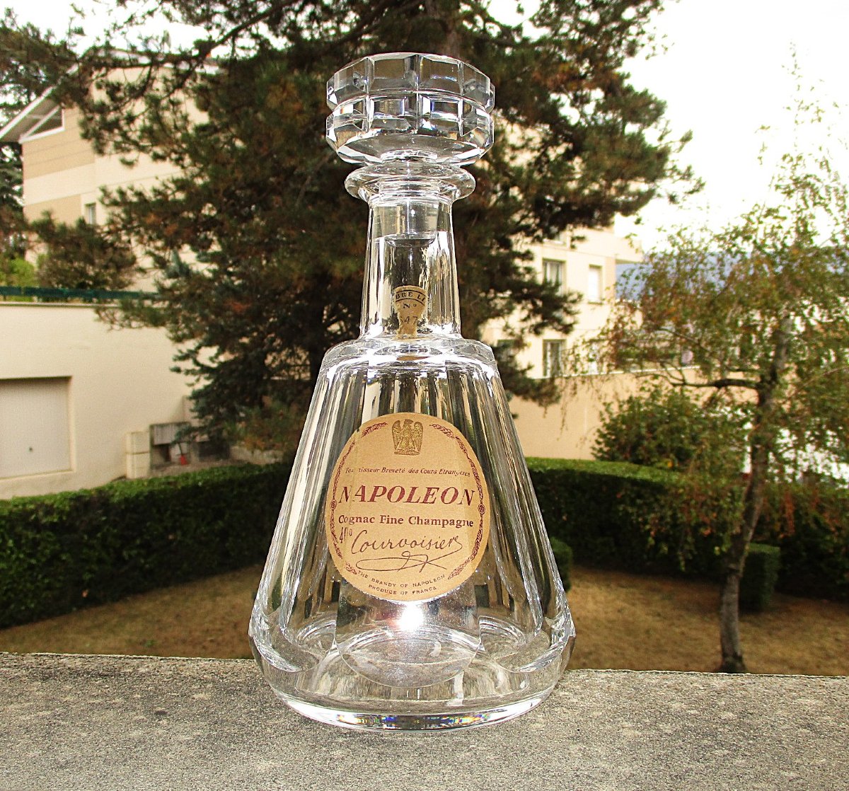 A Beautiful Courvoisier Cognac Decanter Made Of Baccarat Crystal, The Talleyrand Model, In Perfect Condition.