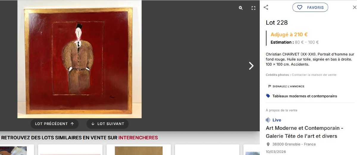 Christian Charvet, Grenoble Vue générale en 1995, tableau acrylique et huile sur papier.-photo-1