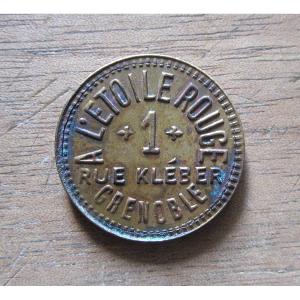 Antique Rare Monkey Money Brothel Token Red Star 1 Rue Kléber In Grenoble