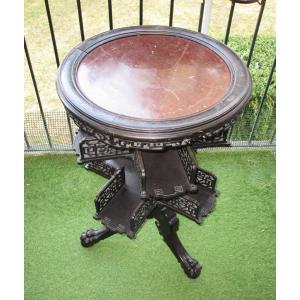Antique Napoleon III-era Smoking Table With Swiveling Shelves, Circa 1860–1880.
