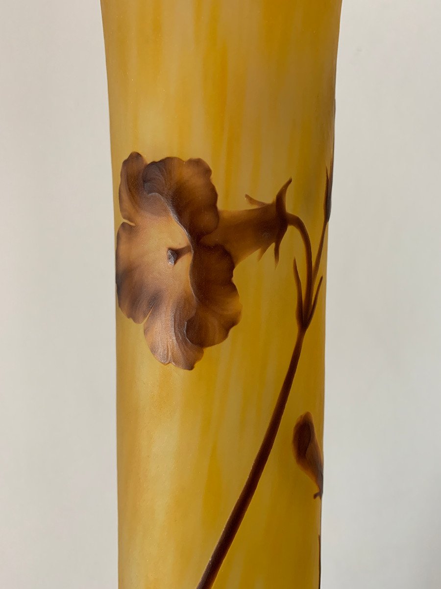 Grand vase à décor de fleurs de tabac, DAUM NANCY-photo-5