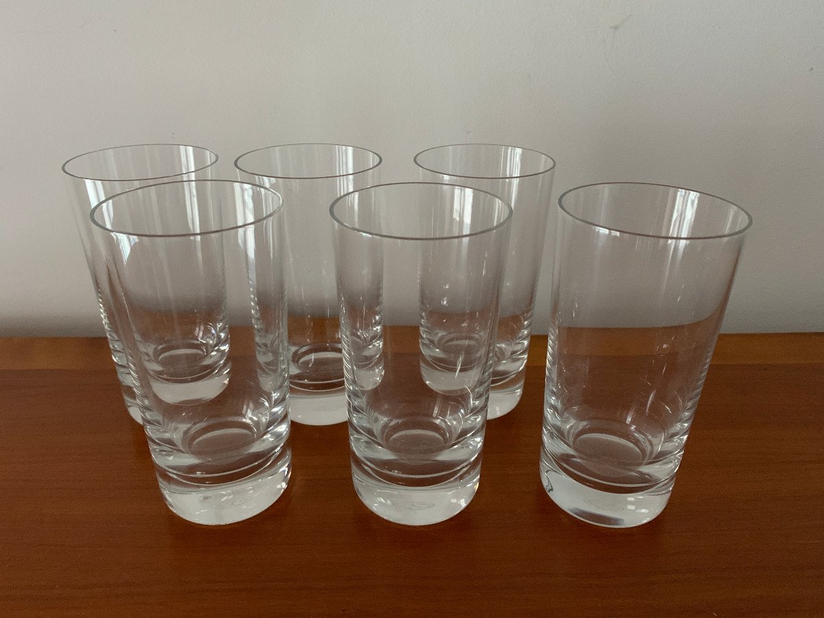 Set Of Six Baccarat Crystal Glasses