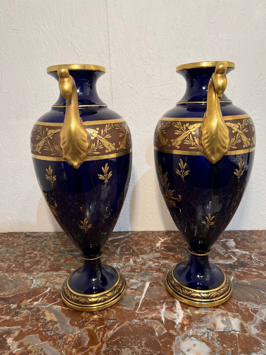 Importante Paire De Vases En Porcelaine-photo-3