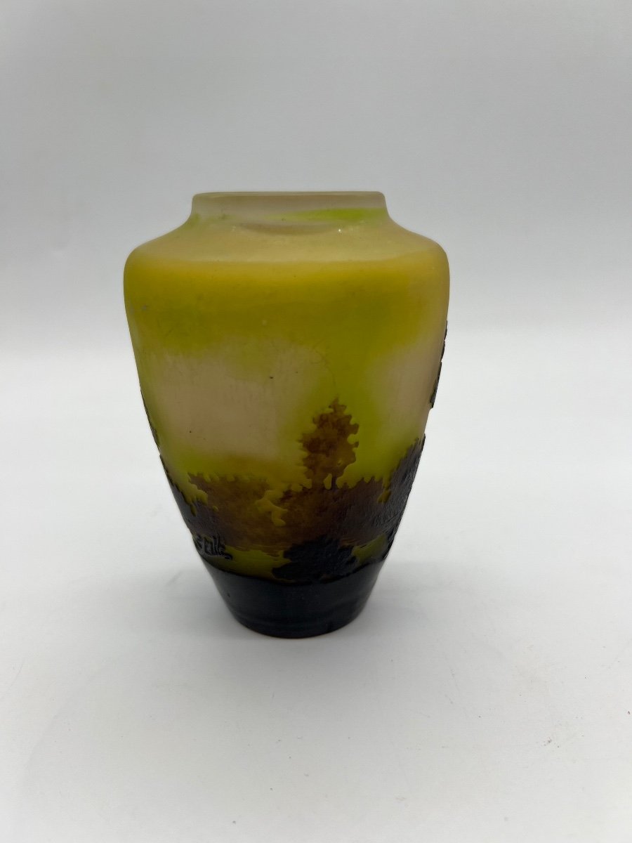 émile Gallé - Vase With Lake Decor-photo-2