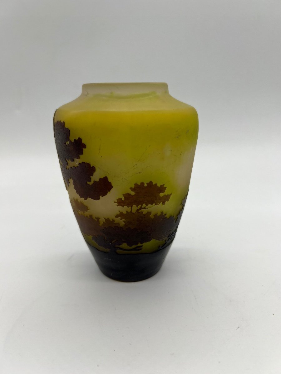 émile Gallé - Vase With Lake Decor-photo-3