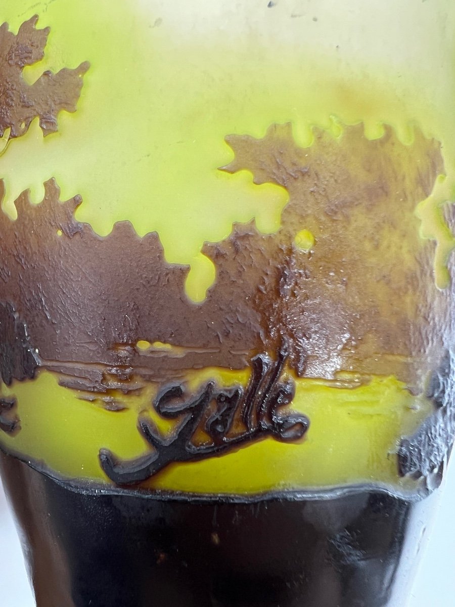 émile Gallé - Vase With Lake Decor-photo-1
