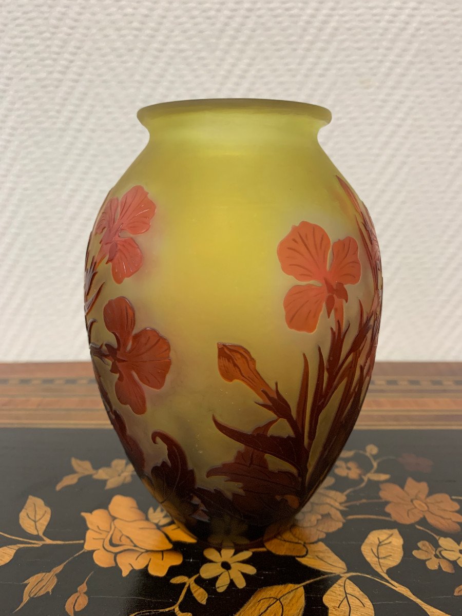 Emile Gallé - Vase With Orchids-photo-2