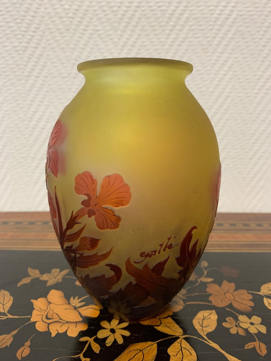 Emile Gallé - Vase With Orchids-photo-4