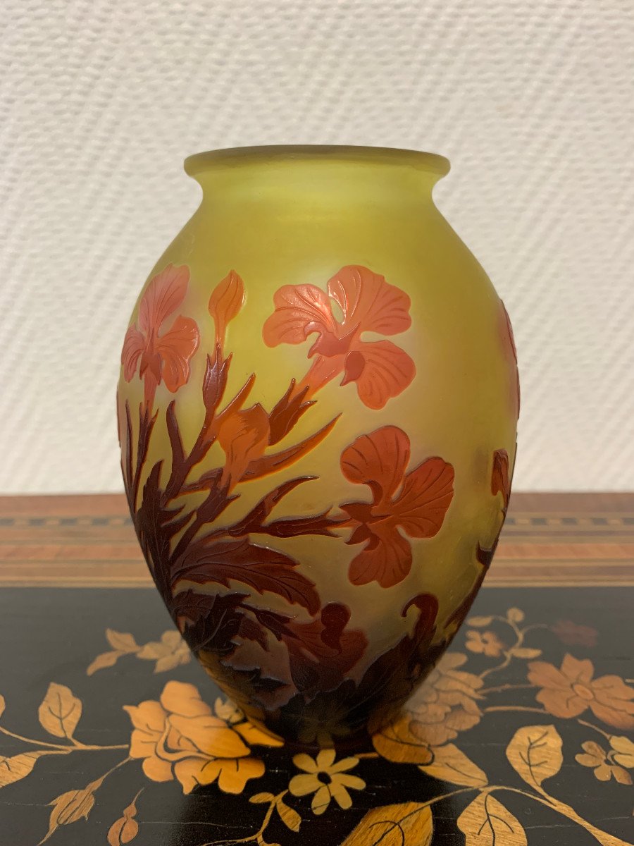 Emile Gallé - Vase With Orchids