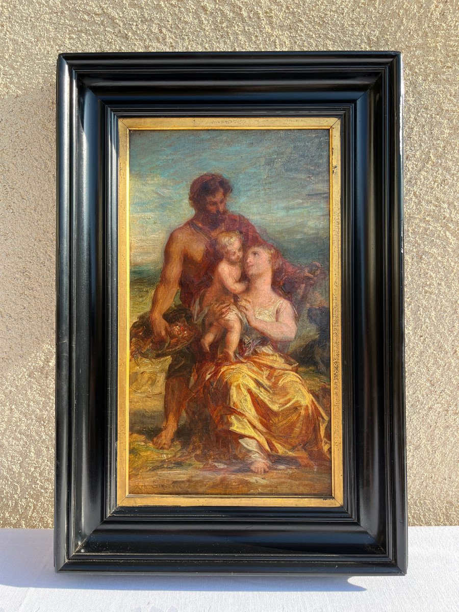 Achille Louis Joseph Sirouy - Couple With Child-photo-2