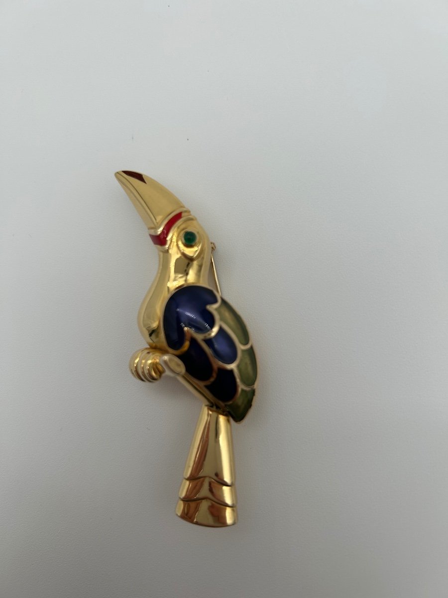 Broche De La Maison Fontenay Representant Un Toucan-photo-2