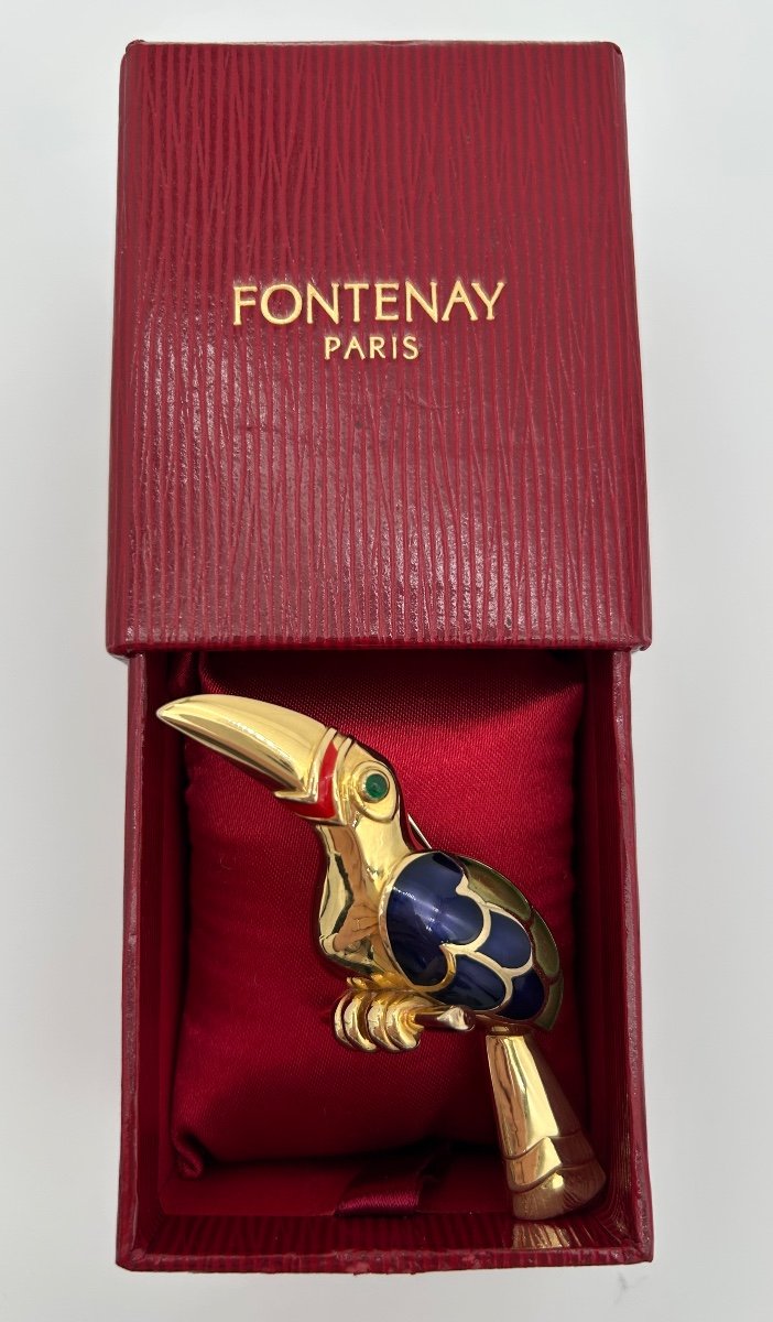 Broche De La Maison Fontenay Representant Un Toucan