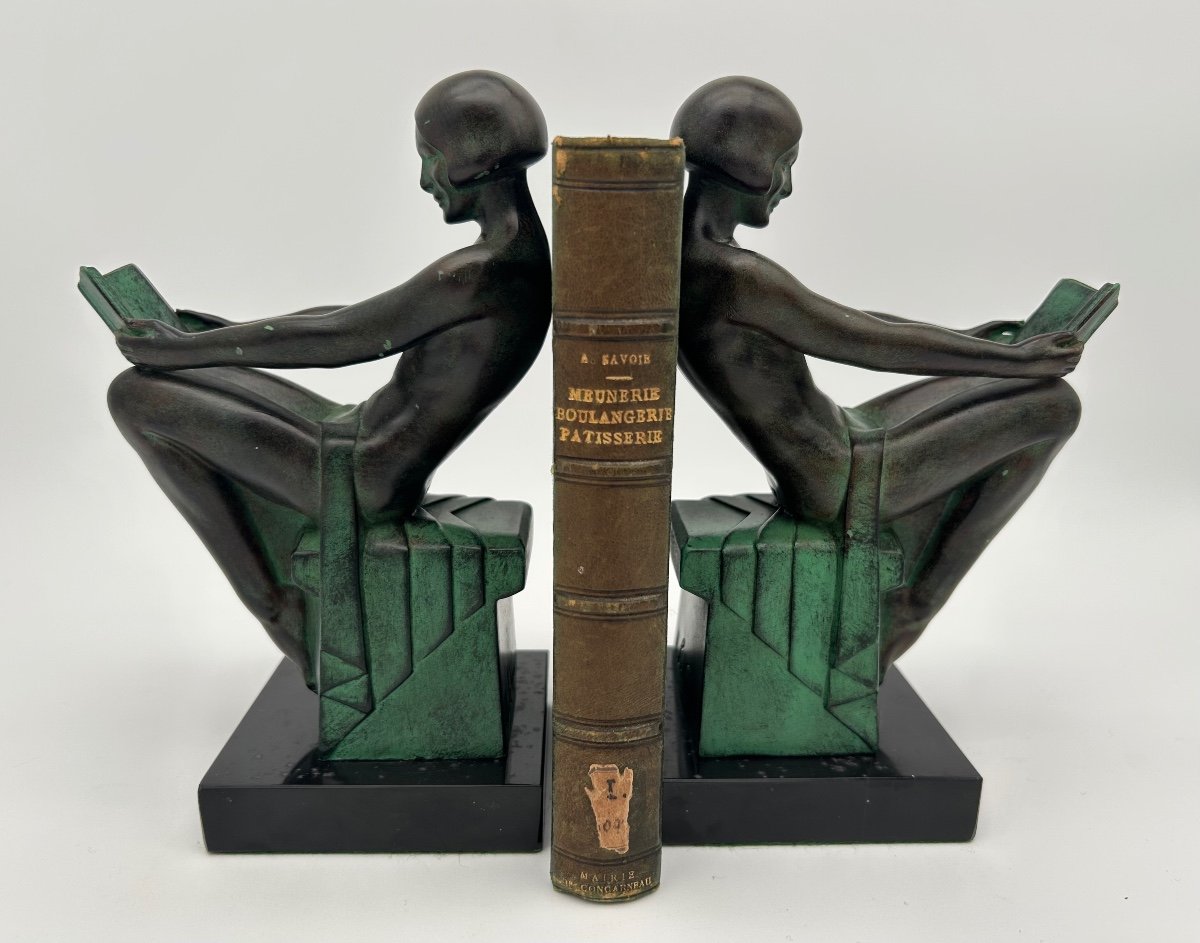 Paire De Serre-livres - Max Le Verrier 1891 - 1973