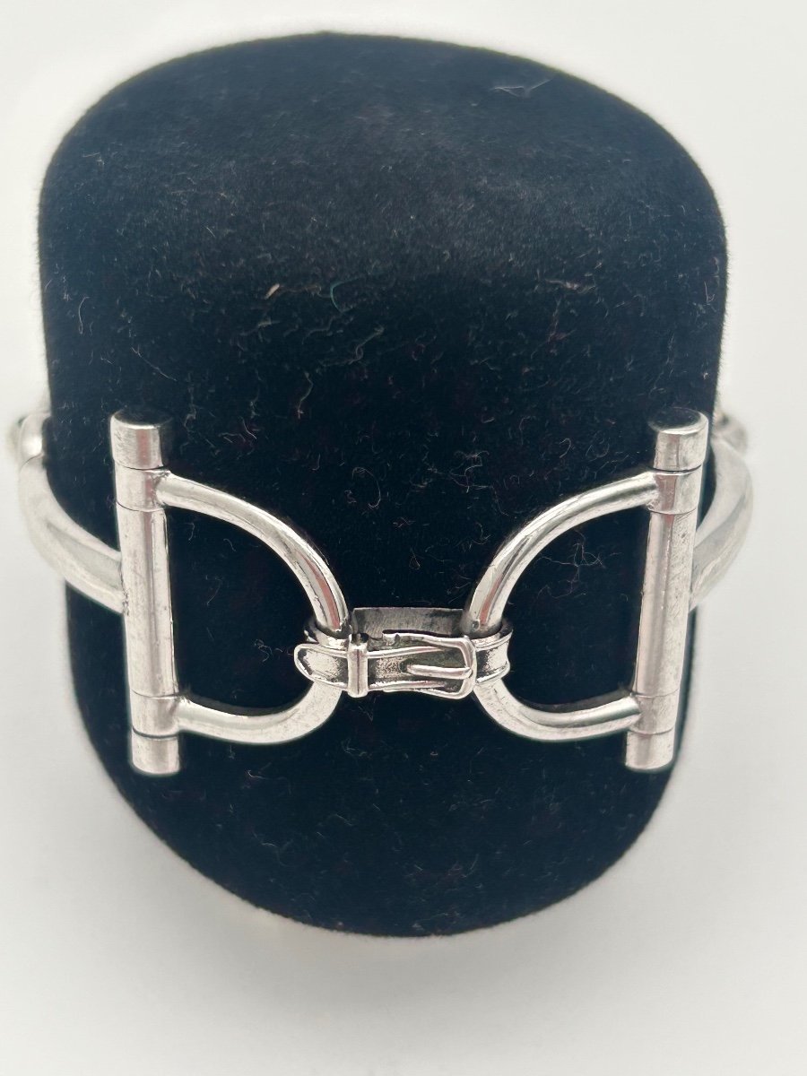 Hermes Mors Sterling Silver Bracelet -photo-4