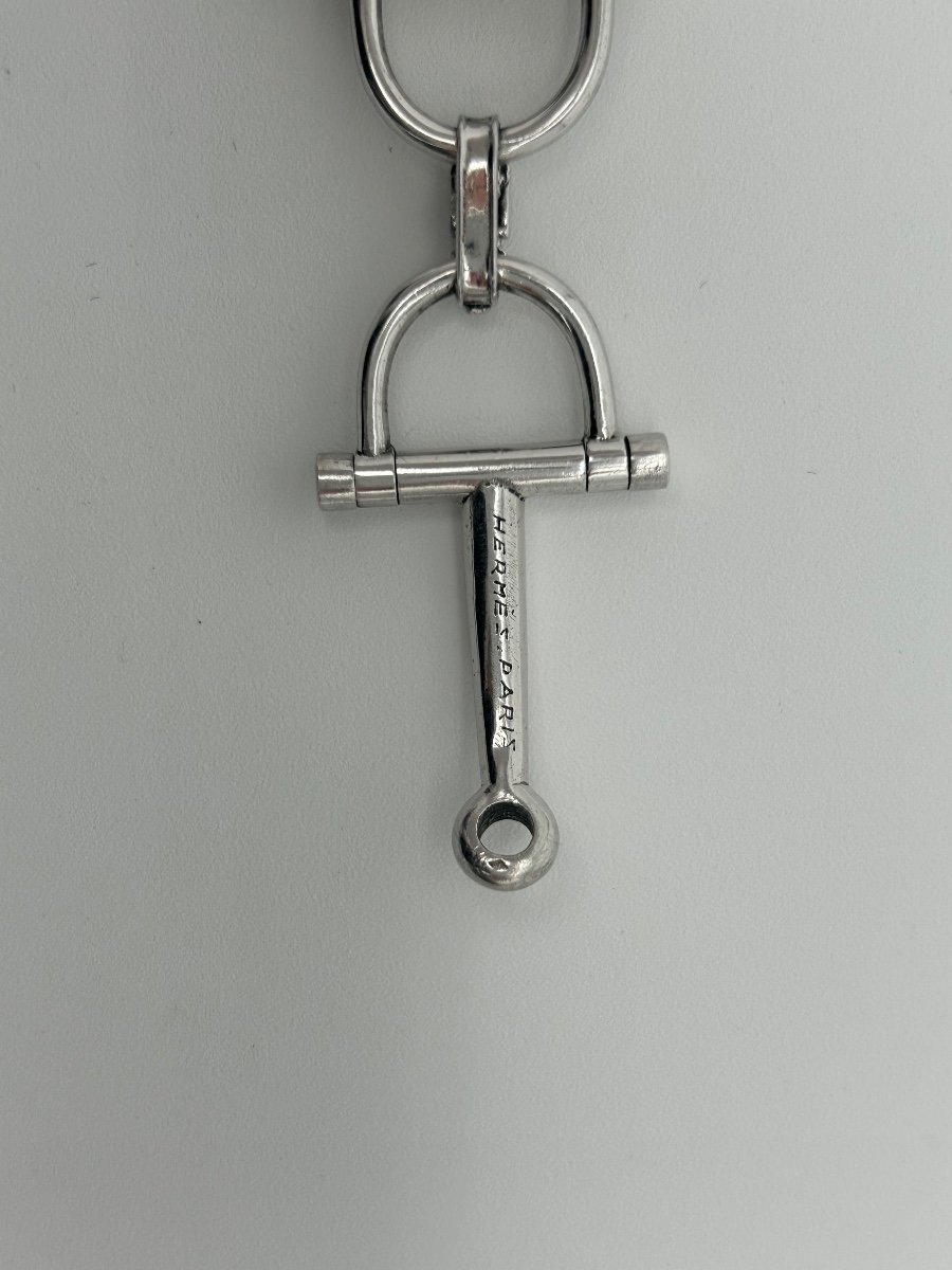 Hermes Mors Sterling Silver Bracelet -photo-7