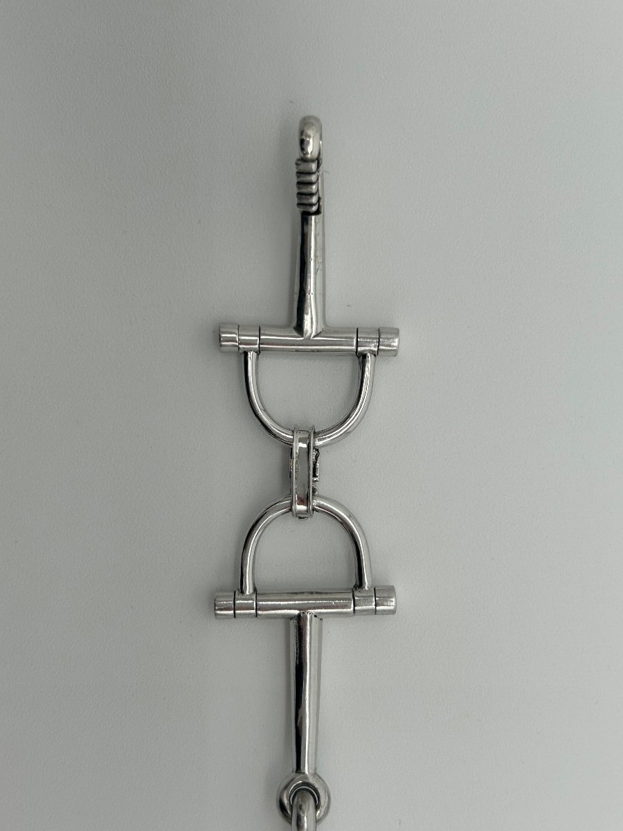 Hermes Mors Sterling Silver Bracelet -photo-8