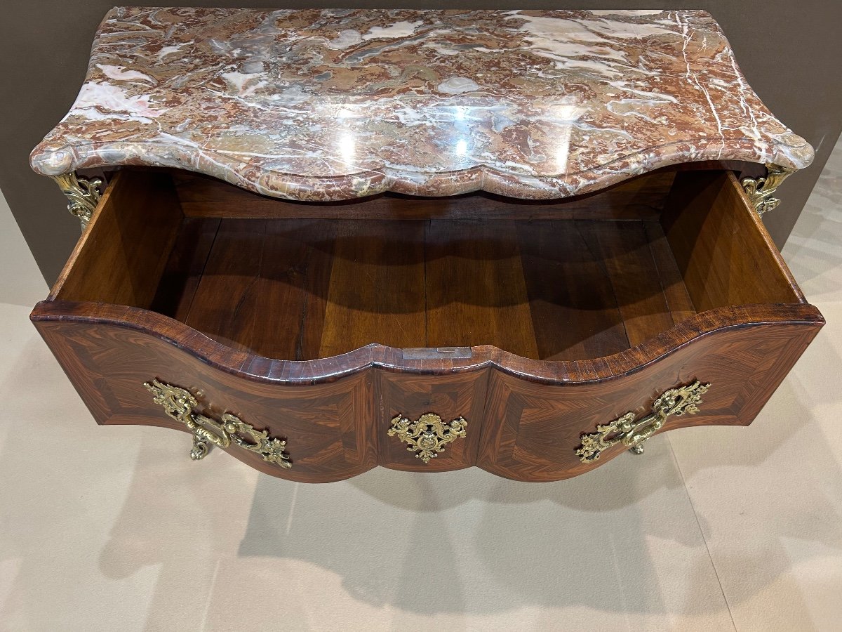 Commode Perruquiere En Amarante - Epoque Louis XV -photo-4