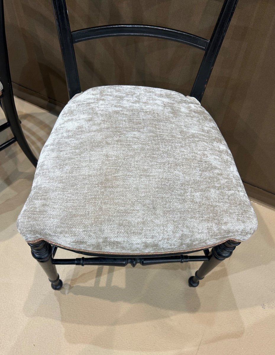 Paire De Chaises Demoiselle - époque Napoléon III-photo-3