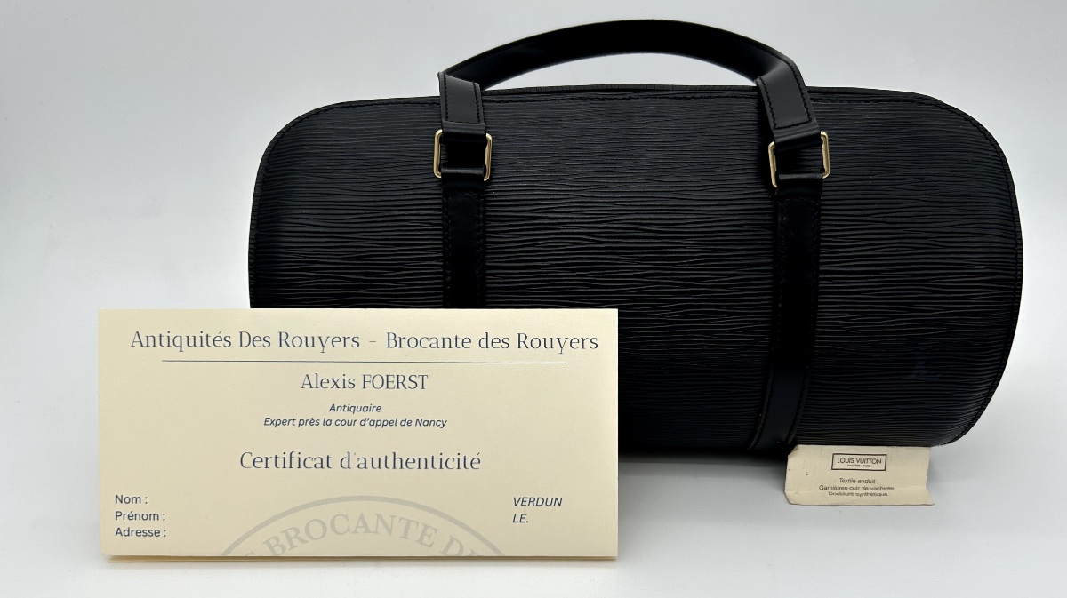 Louis Vuitton Soufflot Model Bag In Black Epi Leather -photo-2