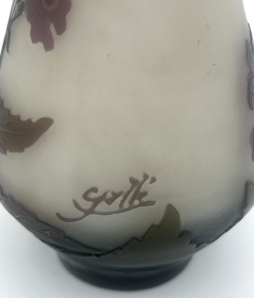 Vase Tronconique En Verre Multicouche Galle -photo-3