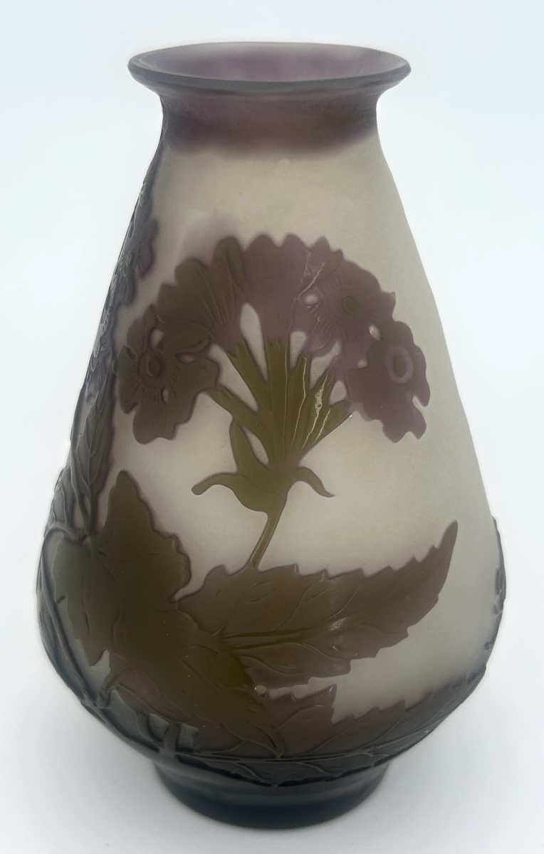 Vase Tronconique En Verre Multicouche Galle -photo-4