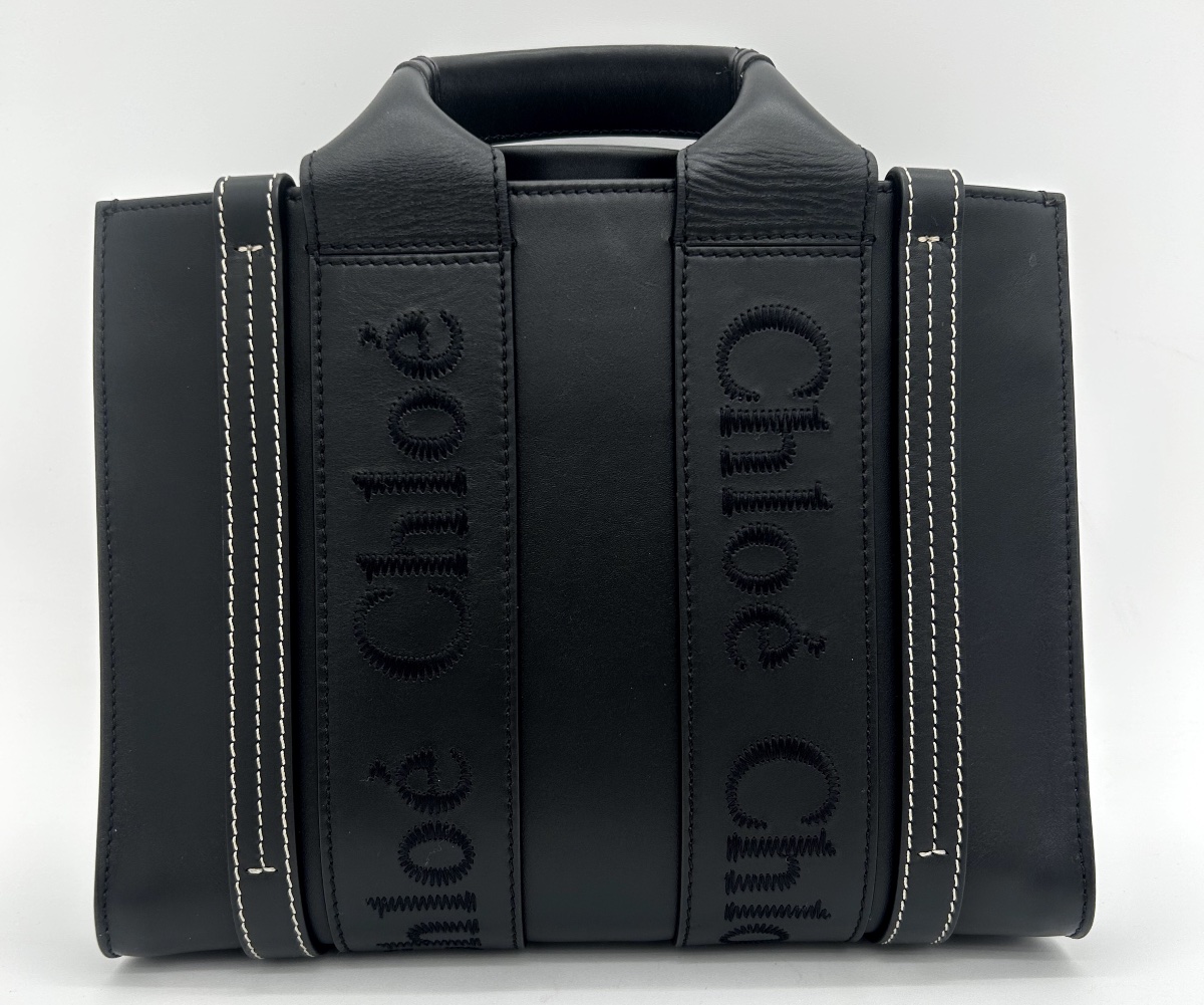 Sac Chloé modèle Woody en cuir de veau lisse -photo-1