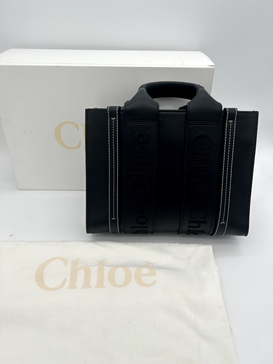 Sac Chloé modèle Woody en cuir de veau lisse -photo-5