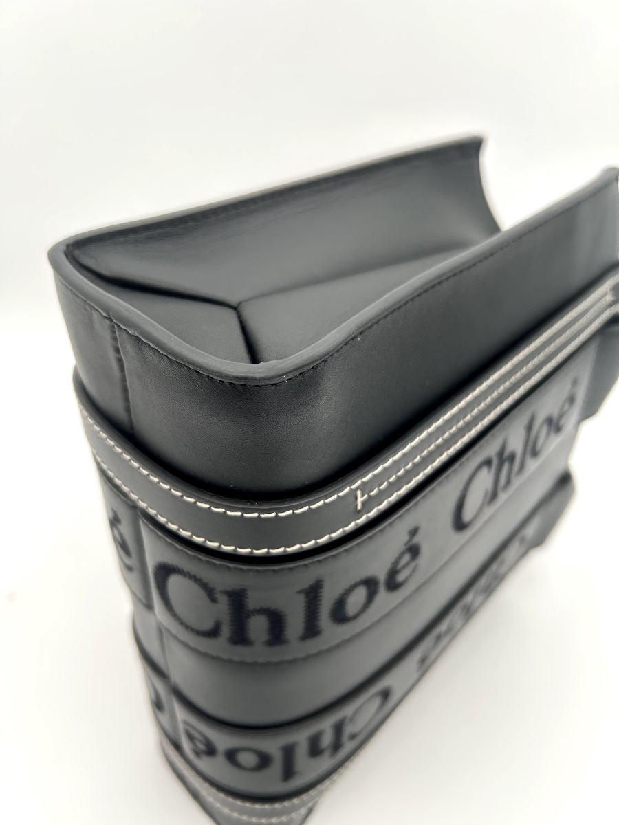 Sac Chloé modèle Woody en cuir de veau lisse -photo-7