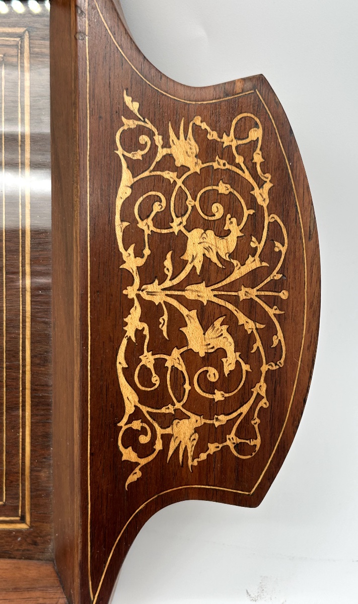 Charles X Style Marquetry Musical Serving Tray-photo-6